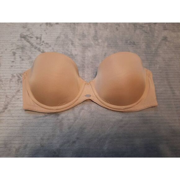Calvin Klein Naked Glamour Strapless Push Up Bra F3493 Size 32B Nude - Picture 1 of 4